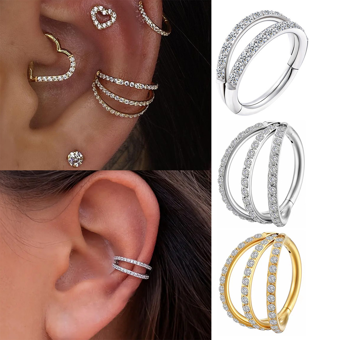 Septum Clicker Ring - ASTM F136 Titanium Conch Hoop Ring