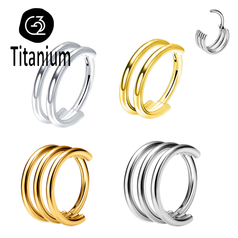 Septum Clicker Ring - ASTM F136 Ear Piercing G23 Titanium