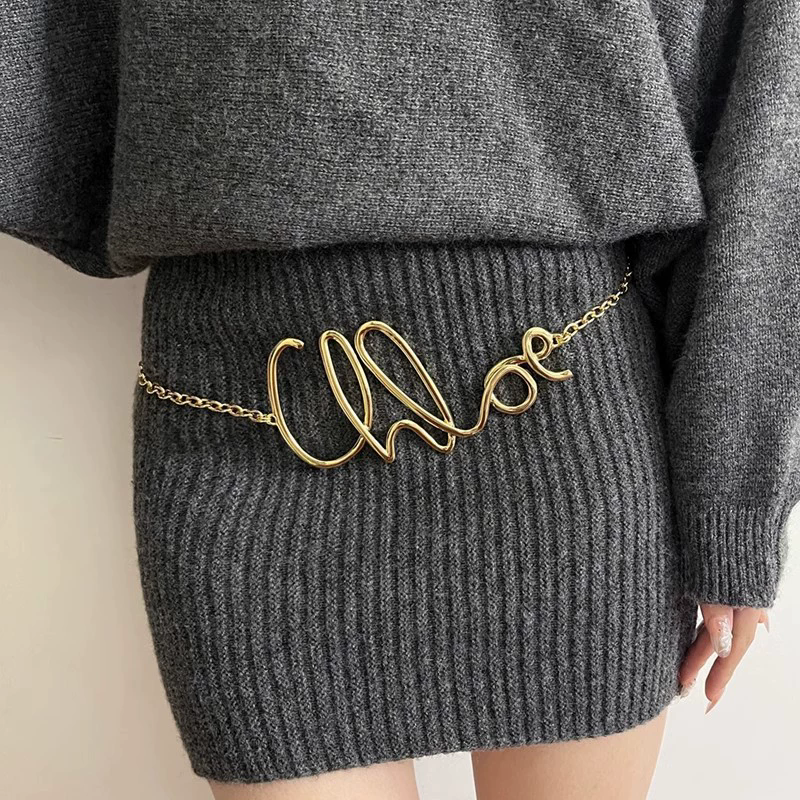 Body Jewelry Gold - 2025 New Retro Gold Letter Waist