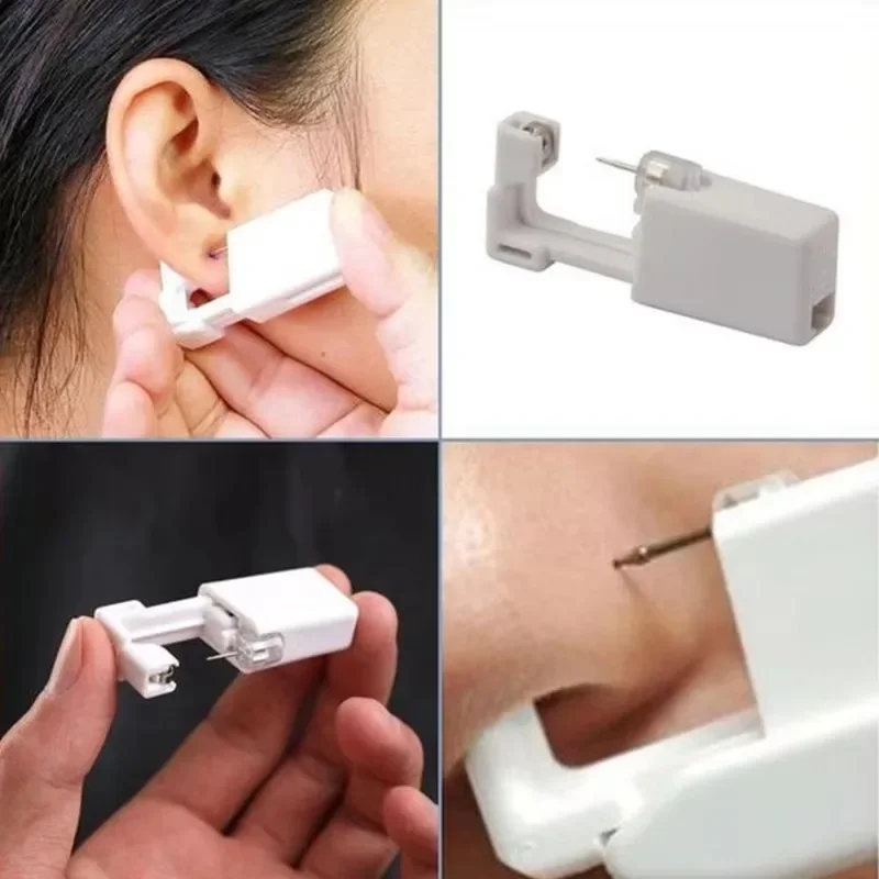 Body Jewelry Kit - 1-10pcs Safety Ear Piercing Gun Kit