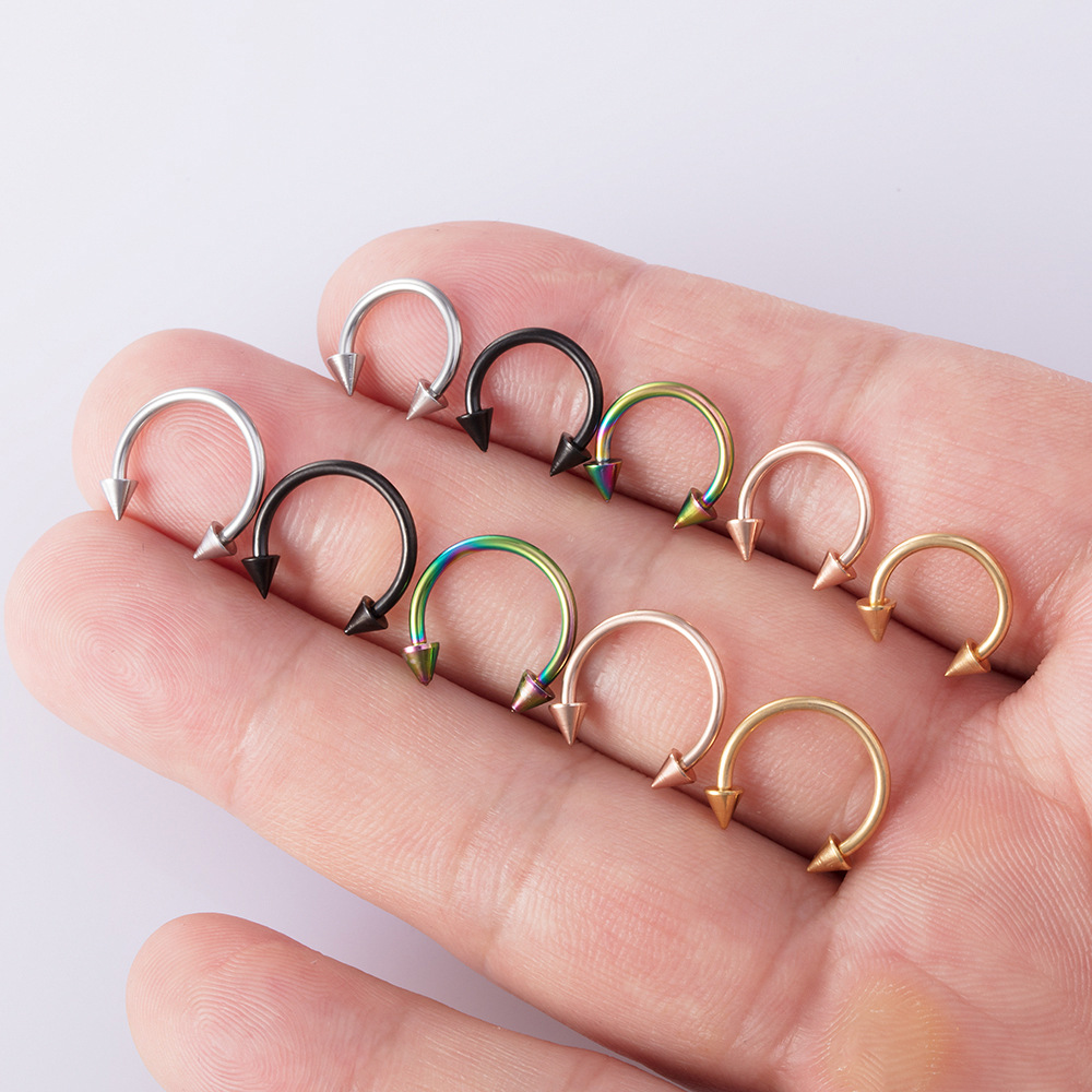 Body Jewelry Types - New simple stainless steel C-type nose