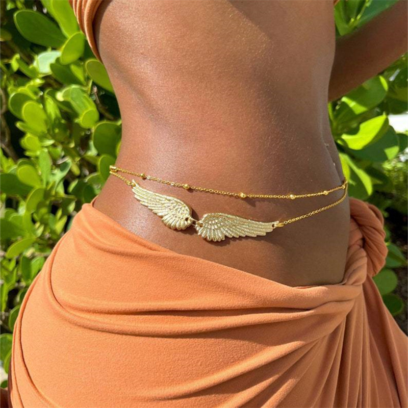 Body Jewelry Gold - Lucky Angel Wings Belly Chains For