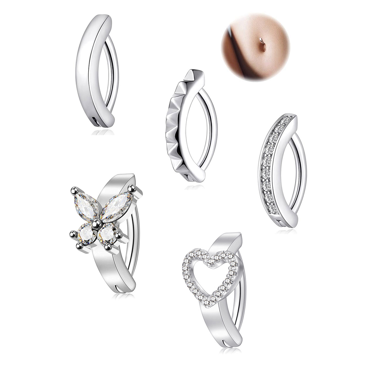 Body Jewelry Surgical Steel - 316L Stainless Steel Belly Button Piercing
