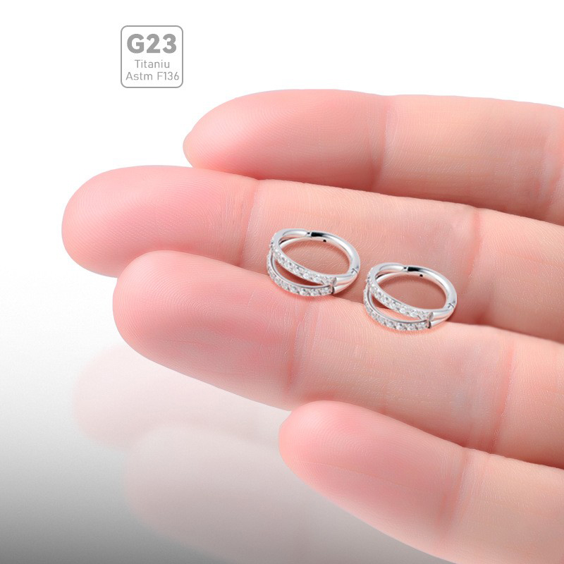 ASTM F136 Titanium Conch Hoop  - Septum Clicker Ring ulasan dan harga