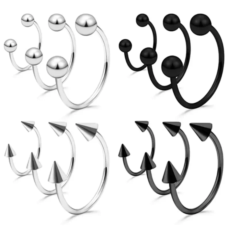 Punk C Shape Steel Nose Ring H - Septum Clicker Ring ulasan dan harga