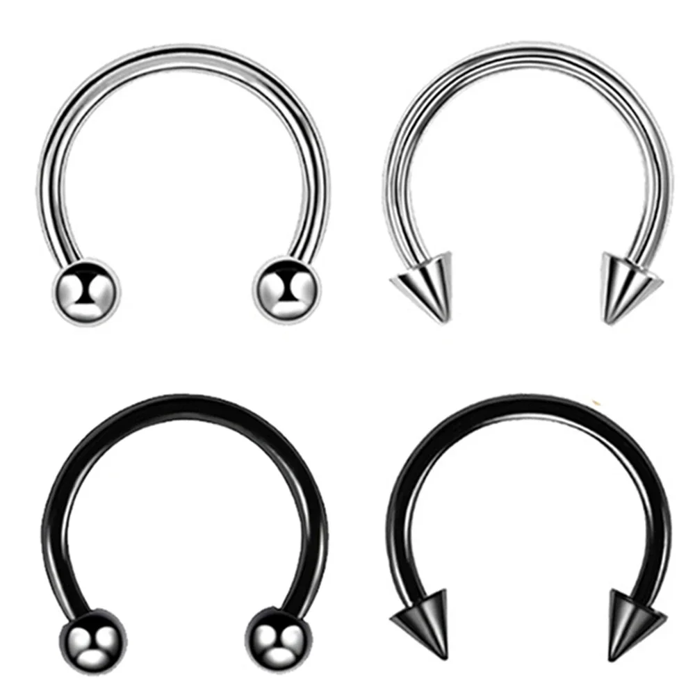 Punk C Shape Steel Nose Ring H - Septum Clicker Ring ulasan dan harga