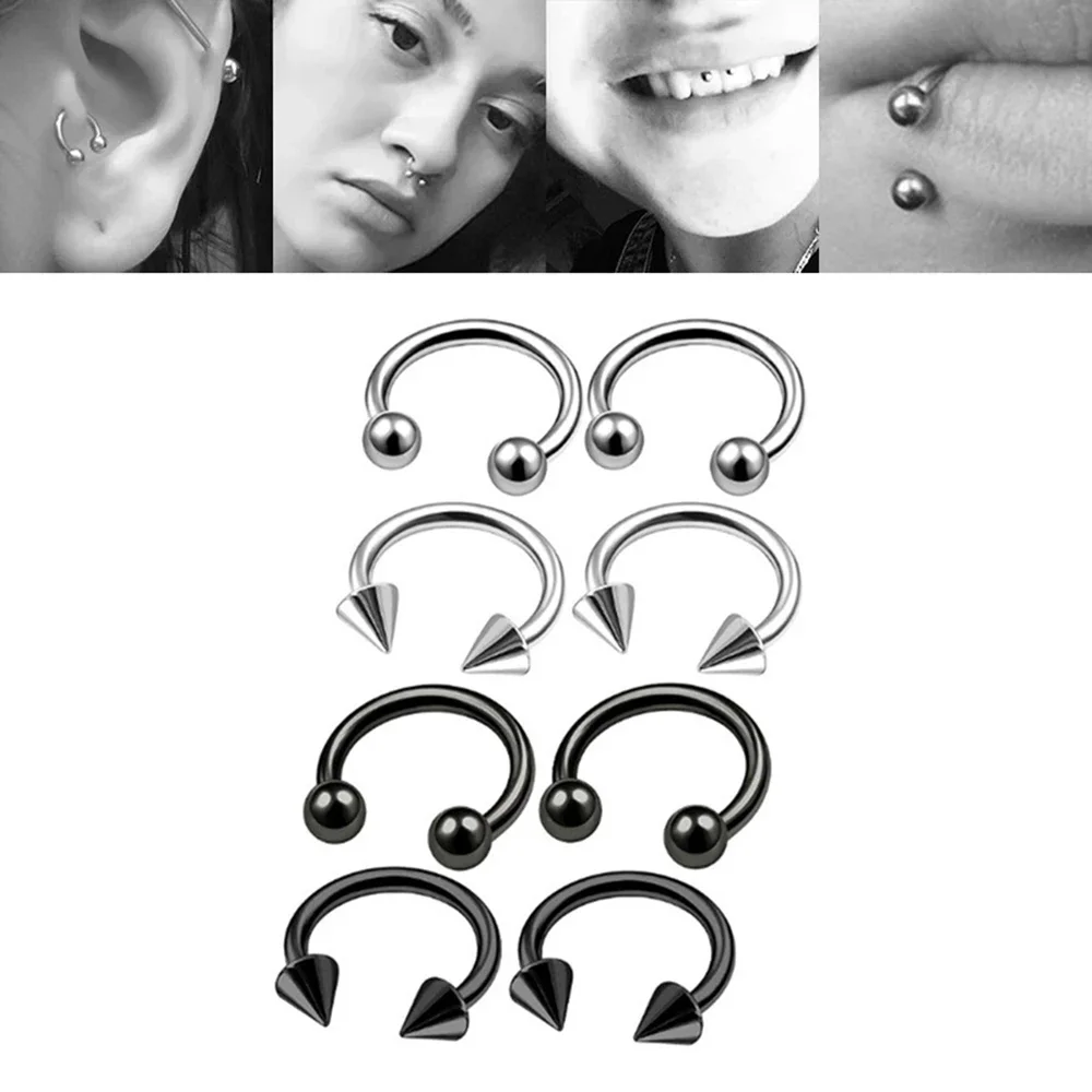 Punk C Shape Steel Nose Ring H - Septum Clicker Ring ulasan dan harga