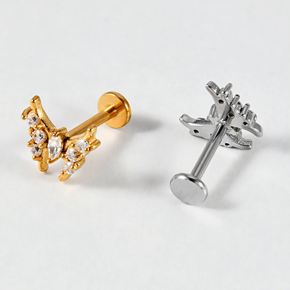 1PC Stainless Steel Lip Studs  - Body Jewelry Cartilage Earrings ulasan dan harga