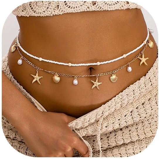 Starfish Waist Chain Women Adj - Body Jewelry By The Chain Gang ulasan dan harga
