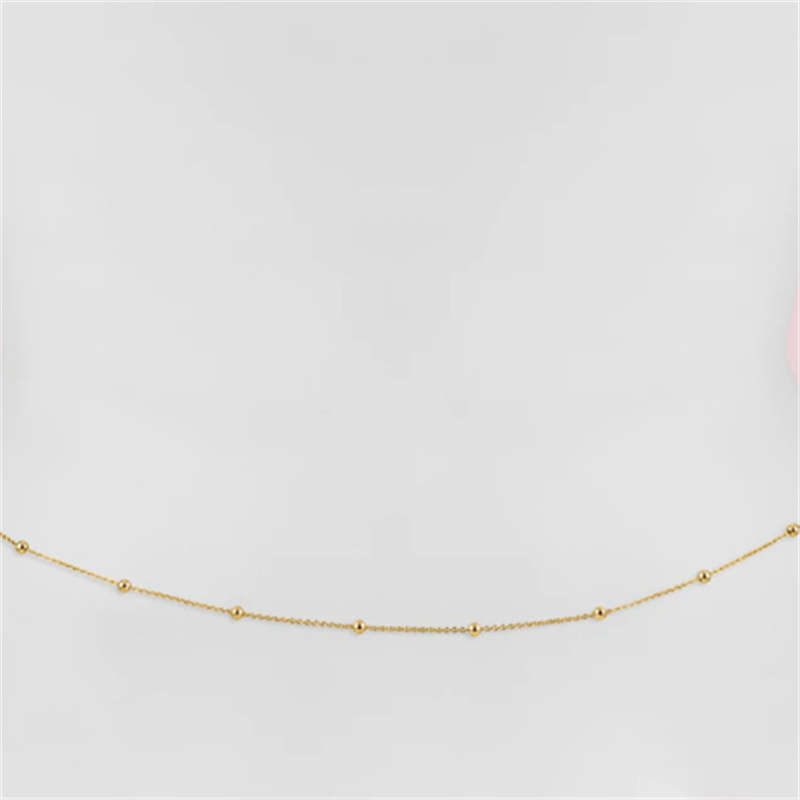 Girls Simple Beaded Belly Chai - Body Jewelry Gold ulasan dan harga