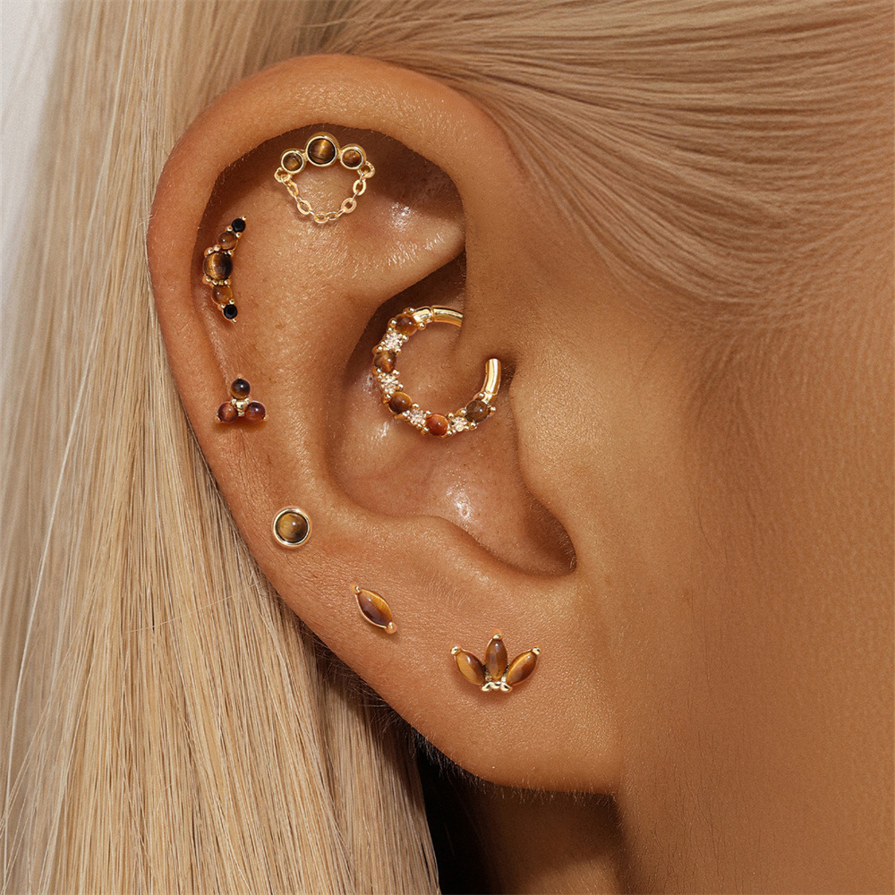 Glowshe 100% 925 Sterling Silv - Body Jewelry Cartilage Earrings ulasan dan harga