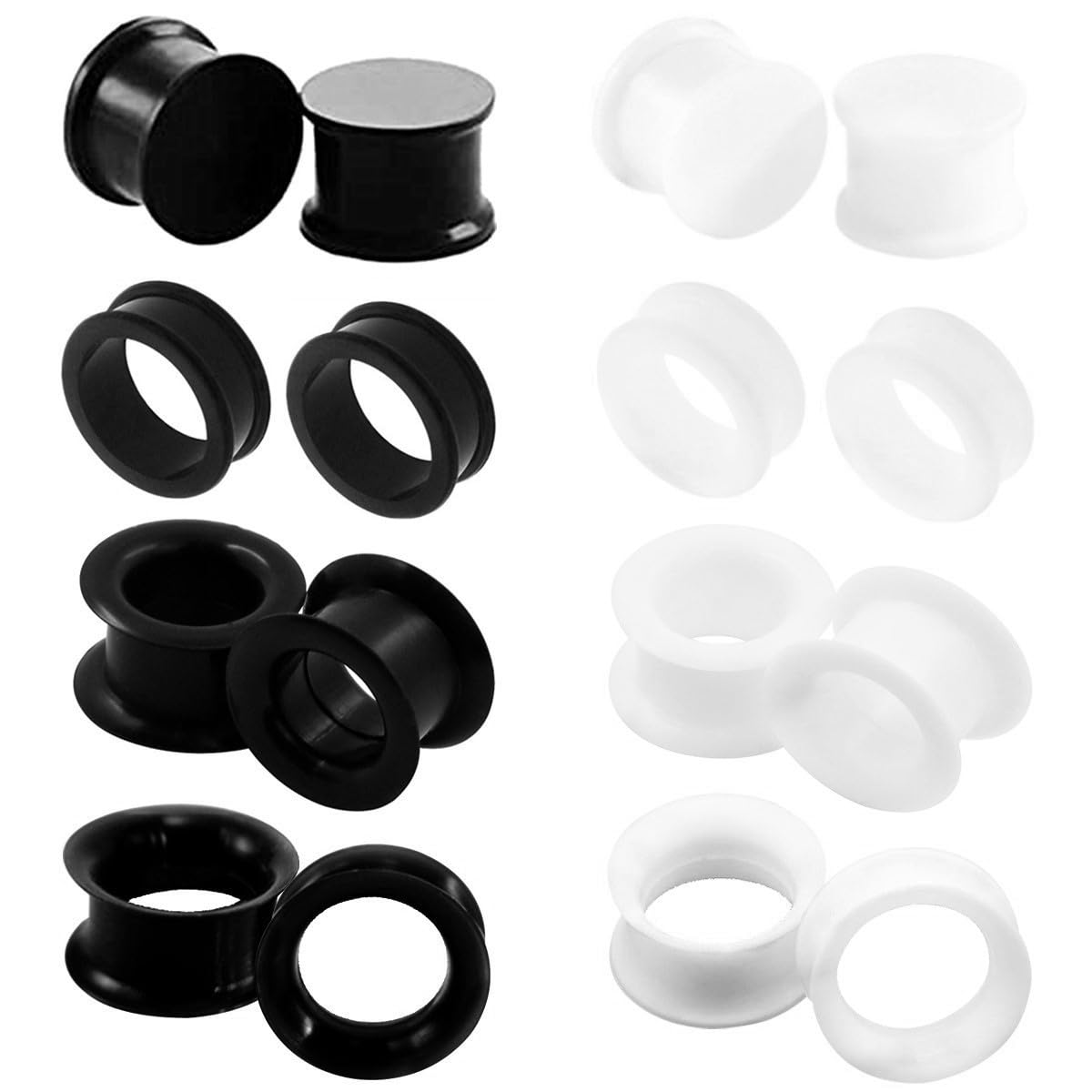 2/16pcs White Black Flexible T - Body Jewelry Types ulasan dan harga
