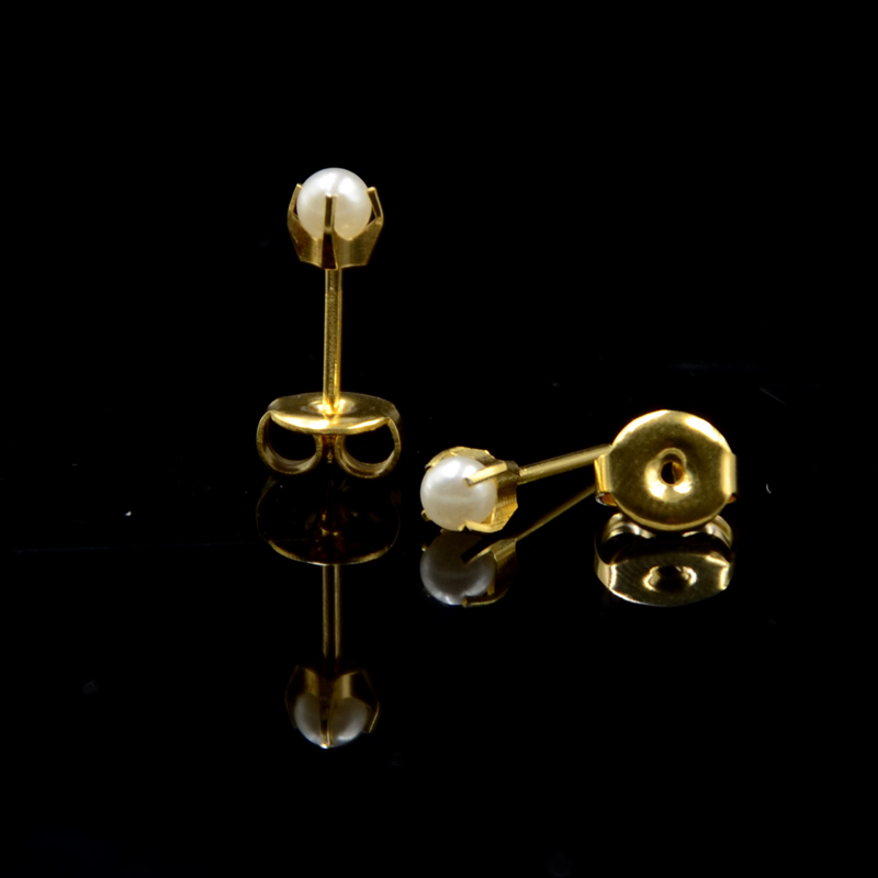 Pair 24K Plated Gold Birthston - Body Jewelry Surgical Steel ulasan dan harga