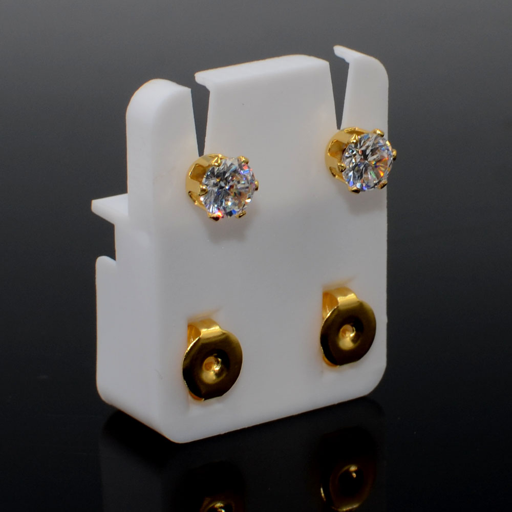 Pair 24K Plated Gold Birthston - Body Jewelry Surgical Steel ulasan dan harga