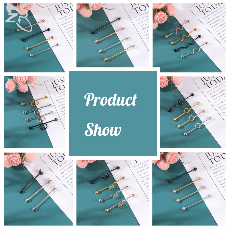 ZS 1PC Surgical Steel Bat Indu - Body Jewelry Surgical Steel ulasan dan harga