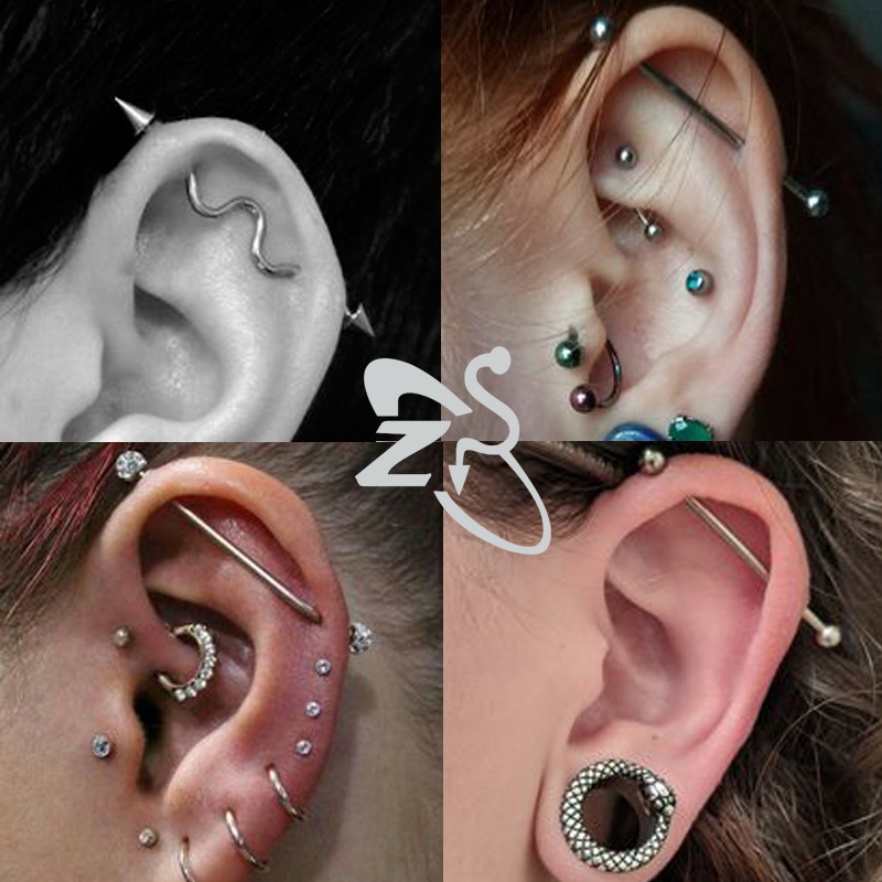 ZS 1PC Surgical Steel Bat Indu - Body Jewelry Surgical Steel ulasan dan harga