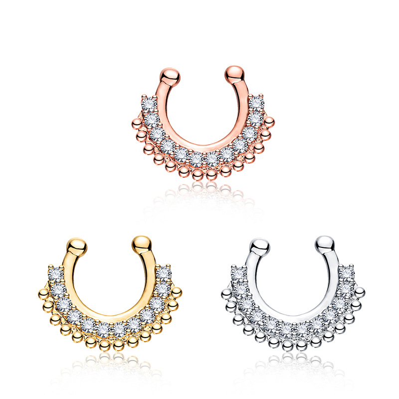 1PCS U-type Fake Septum Clicke - Body Jewelry Types ulasan dan harga