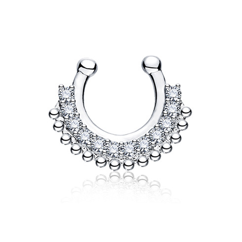 1PCS U-type Fake Septum Clicke - Body Jewelry Types ulasan dan harga