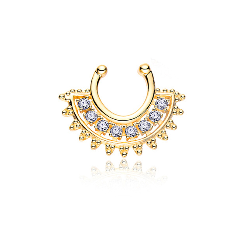 1PCS U-type Fake Septum Clicke - Body Jewelry Types ulasan dan harga