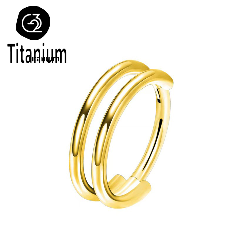 ASTM F136 Ear Piercing G23 Tit - Septum Clicker Ring ulasan dan harga