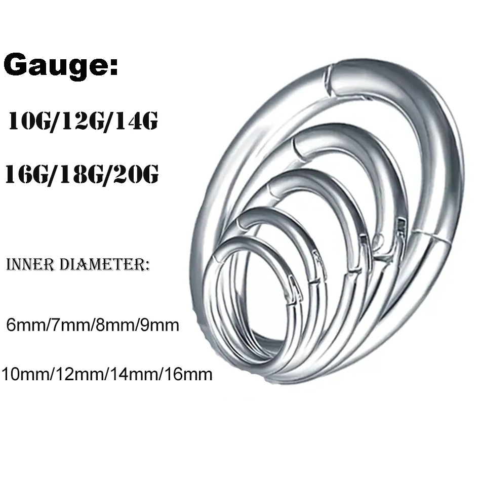 1Pc G23 Titanium Hinged Segmen - Septum Clicker Ring ulasan dan harga