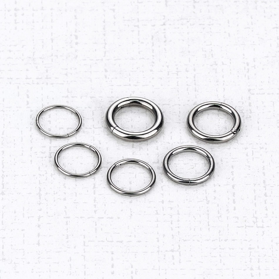 1Pc G23 Titanium Hinged Segmen - Septum Clicker Ring ulasan dan harga