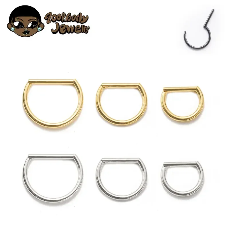 1Pcs G23 Titanium Piercing 16G - Septum Clicker Ring ulasan dan harga