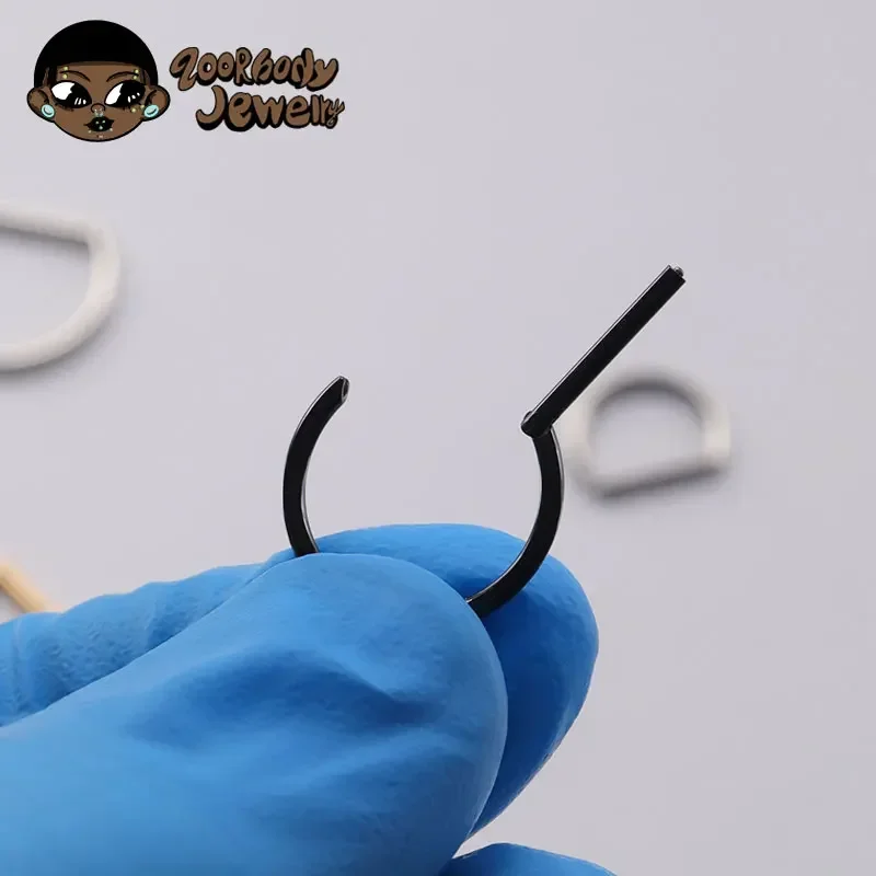 1Pcs G23 Titanium Piercing 16G - Septum Clicker Ring ulasan dan harga