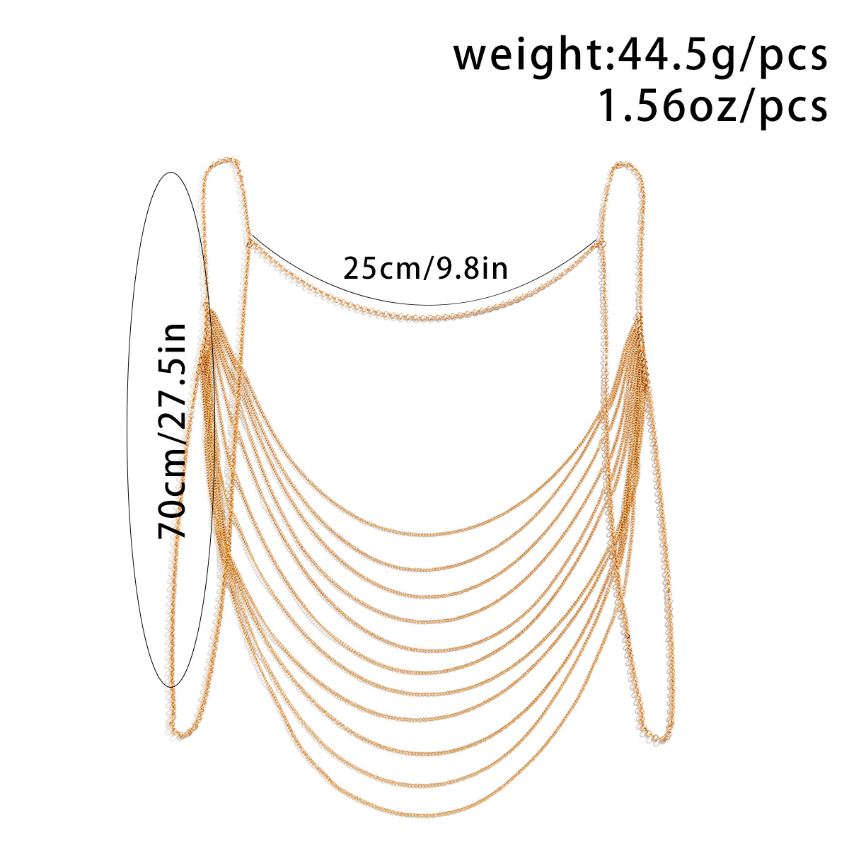 Classic Multi layered Tassel B - Body Jewelry Gold ulasan dan harga