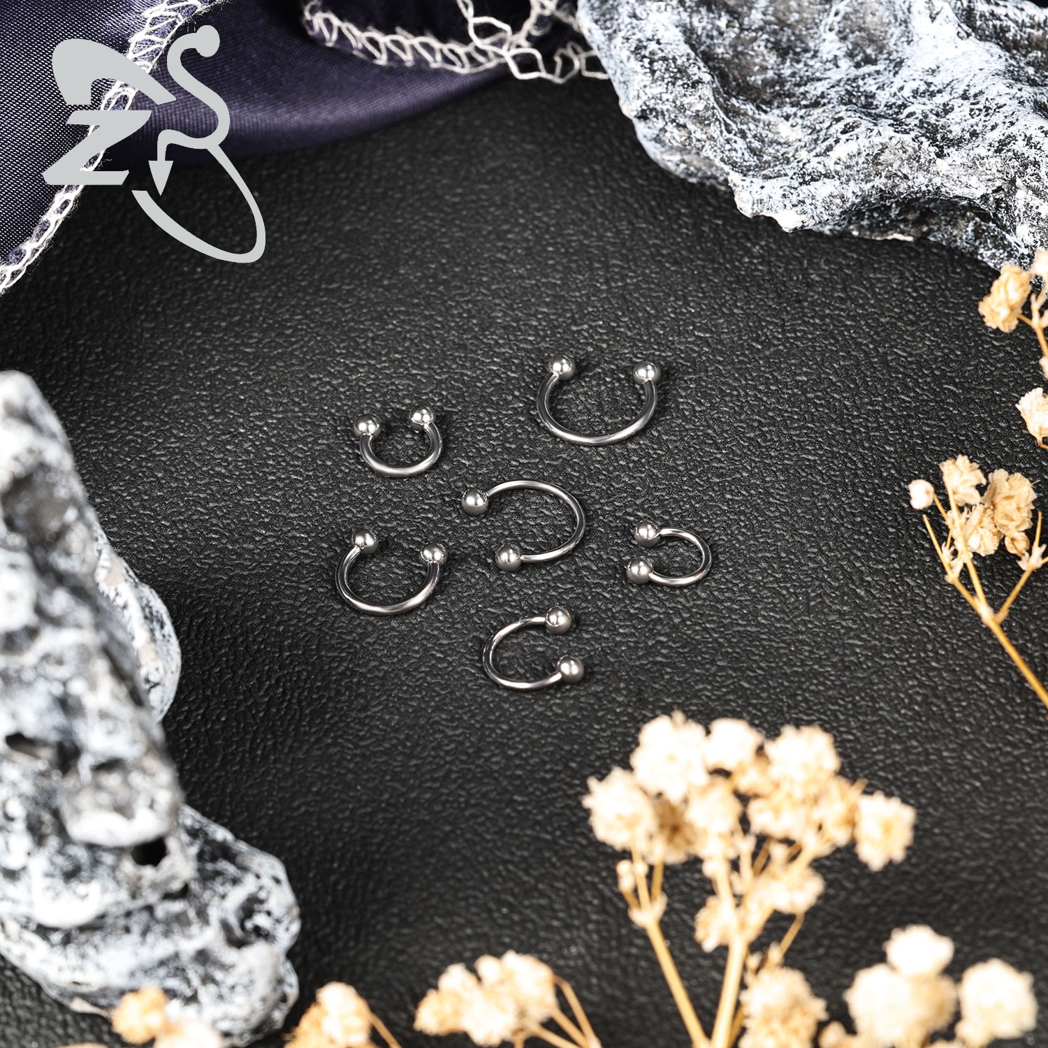 ZS 1PC 16G/18G Spike Nose Ring - Septum Clicker Ring ulasan dan harga