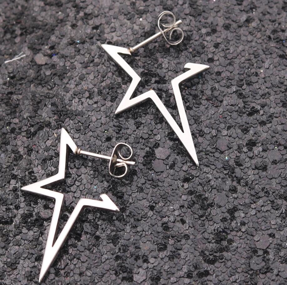 Fashion Simple Small Star Blac - Body Jewelry Surgical Steel ulasan dan harga