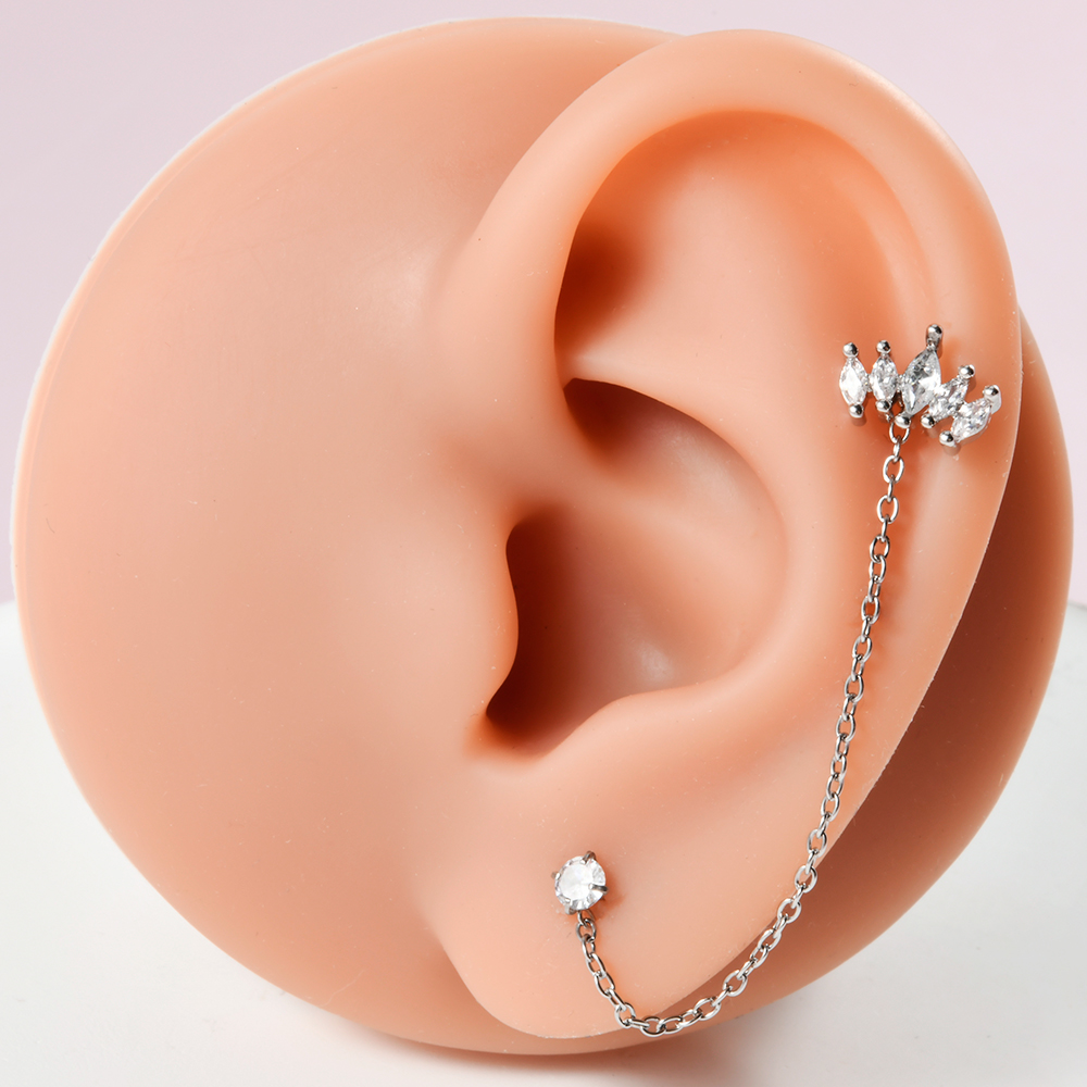 1PC Surgical Steel Zircon Crow - Body Jewelry Surgical Steel ulasan dan harga