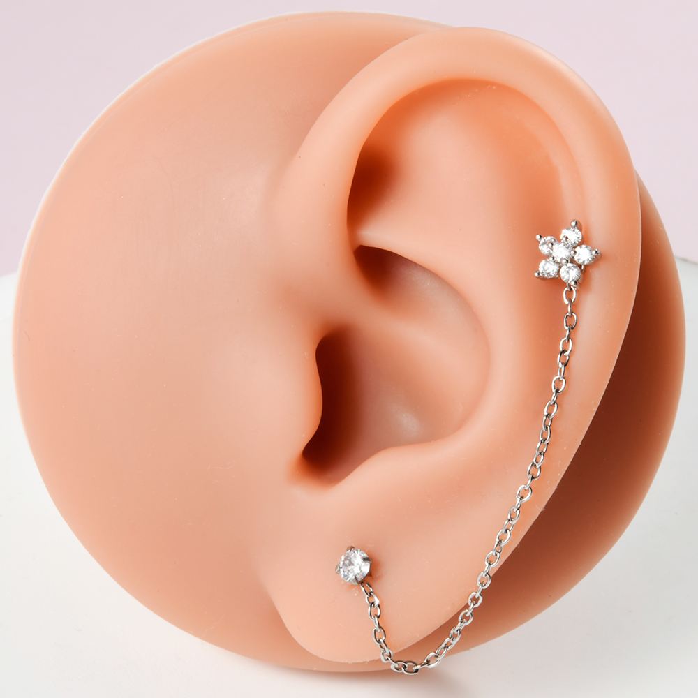 1PC Surgical Steel Zircon Crow - Body Jewelry Surgical Steel ulasan dan harga