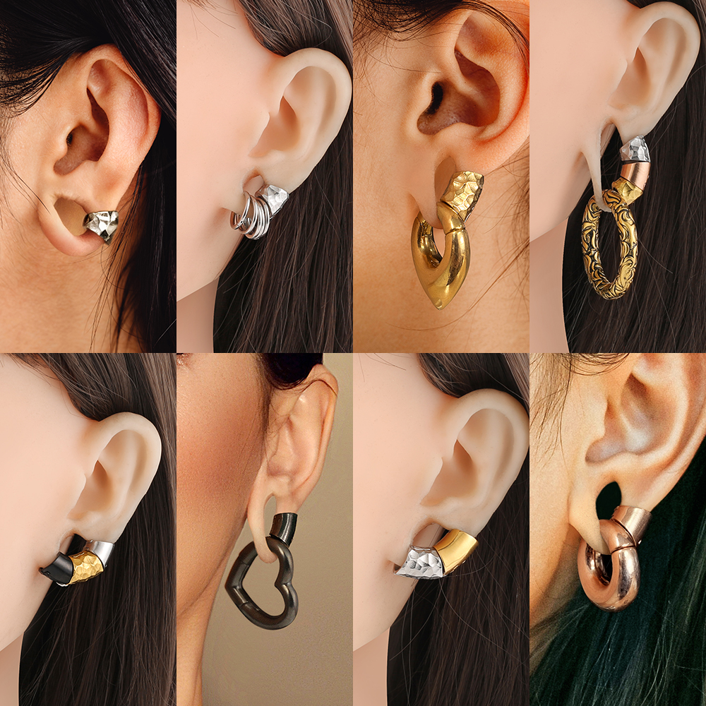 Giga 1/2Pcs Hammered Ear Weigh - Body Jewelry Hangers ulasan dan harga
