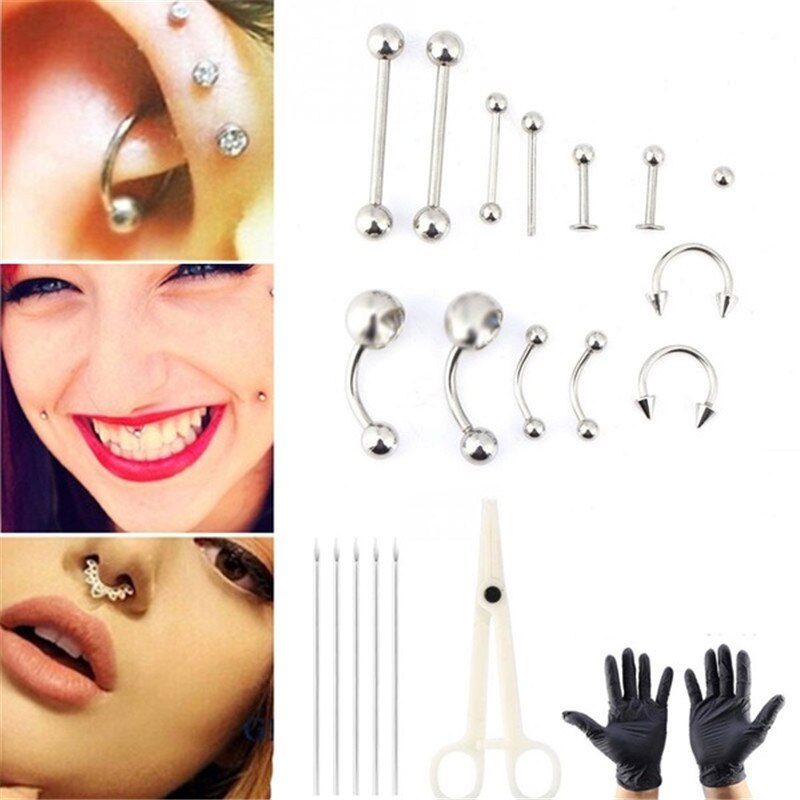 1 Set Disposable Professional  - Body Jewelry Kit ulasan dan harga