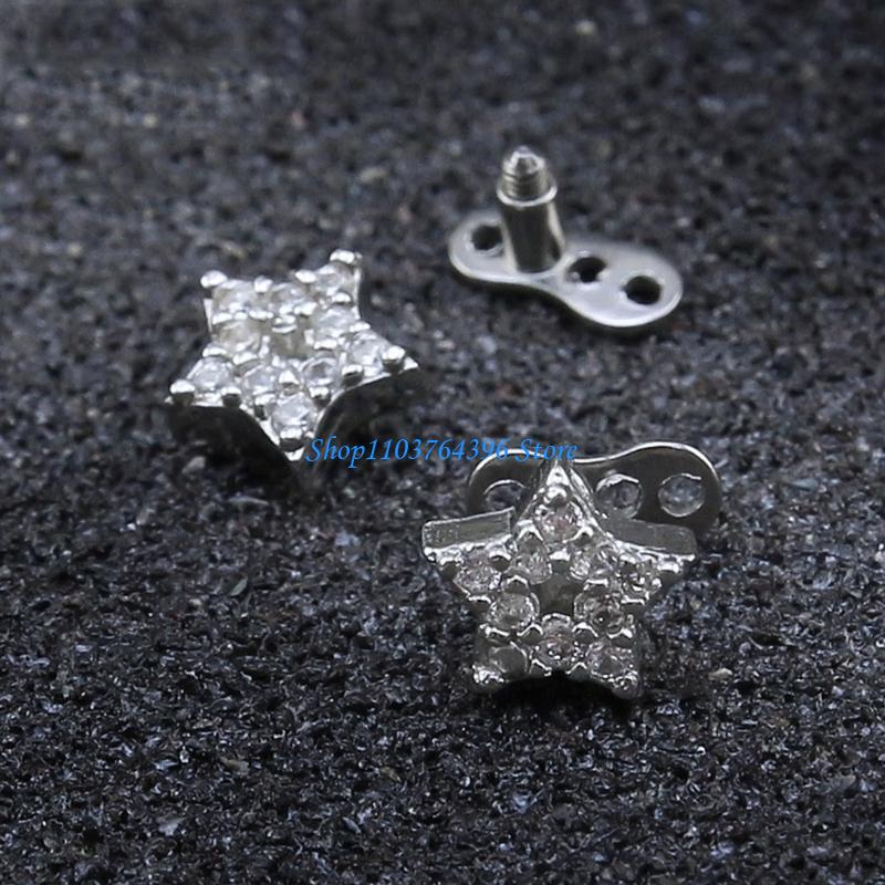  Stainless Steel Dermal Anchor - Body Jewelry For Sensitive Skin ulasan dan harga