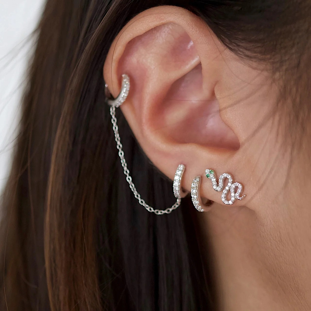 1pc Surgical Steel Zircon Spid - Body Jewelry Surgical Steel ulasan dan harga