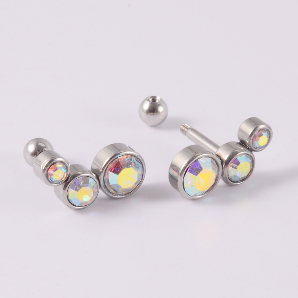 2PCS 361 Surgical Steel Crysta - Body Jewelry Surgical Steel ulasan dan harga