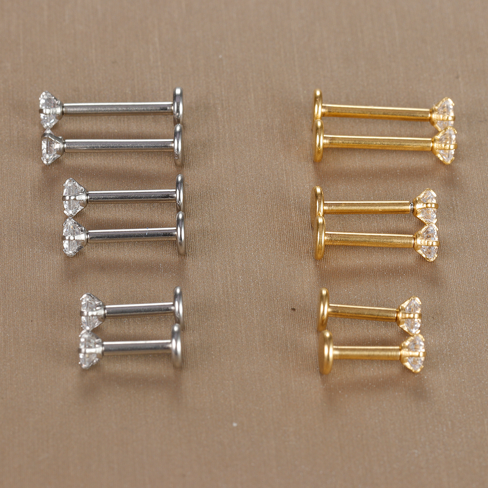 Labret Tragus Stud Earring 16G - Body Jewelry Surgical Steel ulasan dan harga