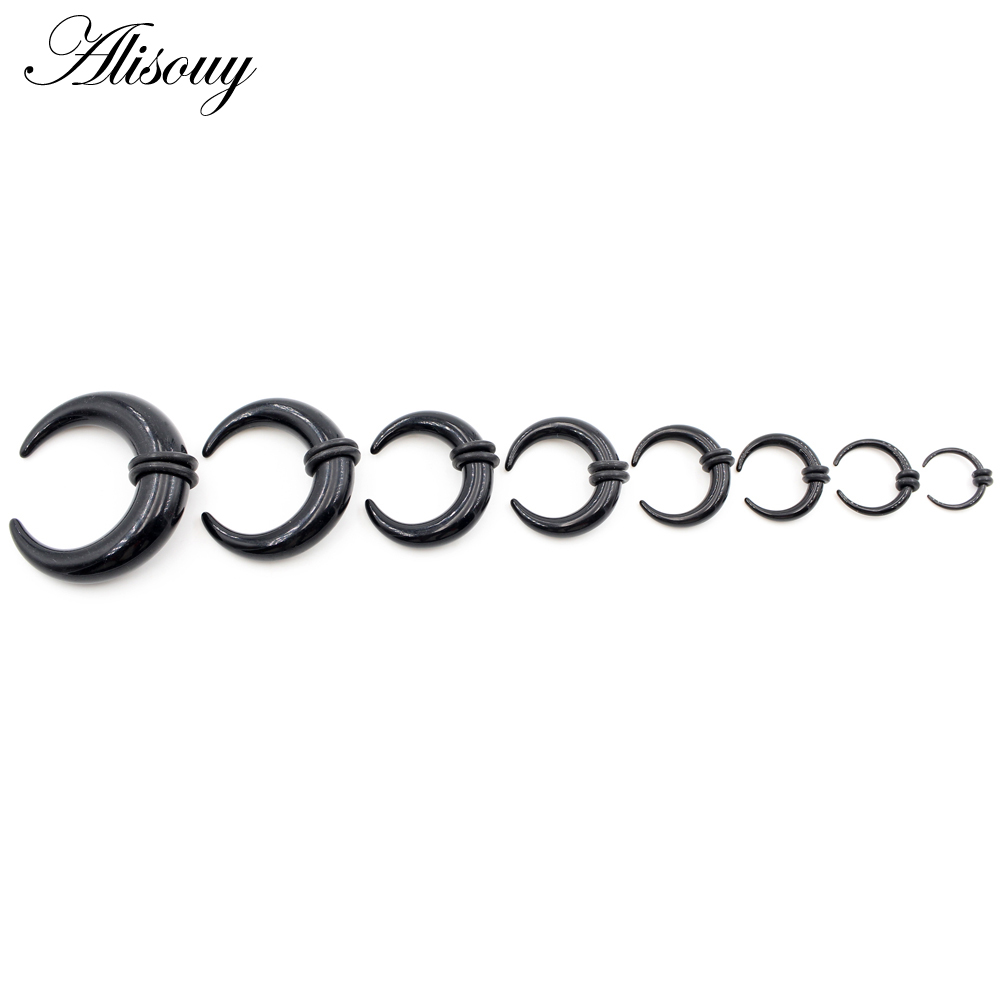 2pcs Acrylic C Sahpe Buffalo H - Septum Clicker Ring ulasan dan harga