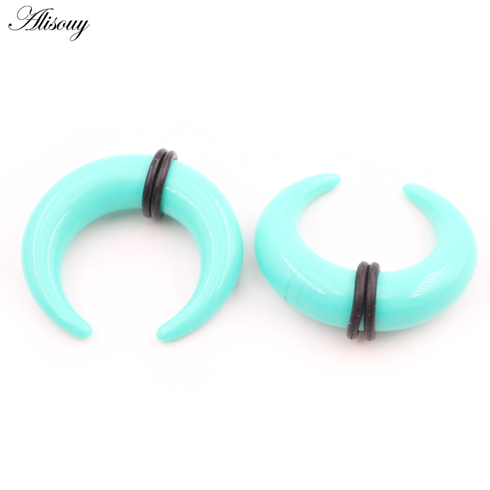 2pcs Acrylic C Sahpe Buffalo H - Septum Clicker Ring ulasan dan harga