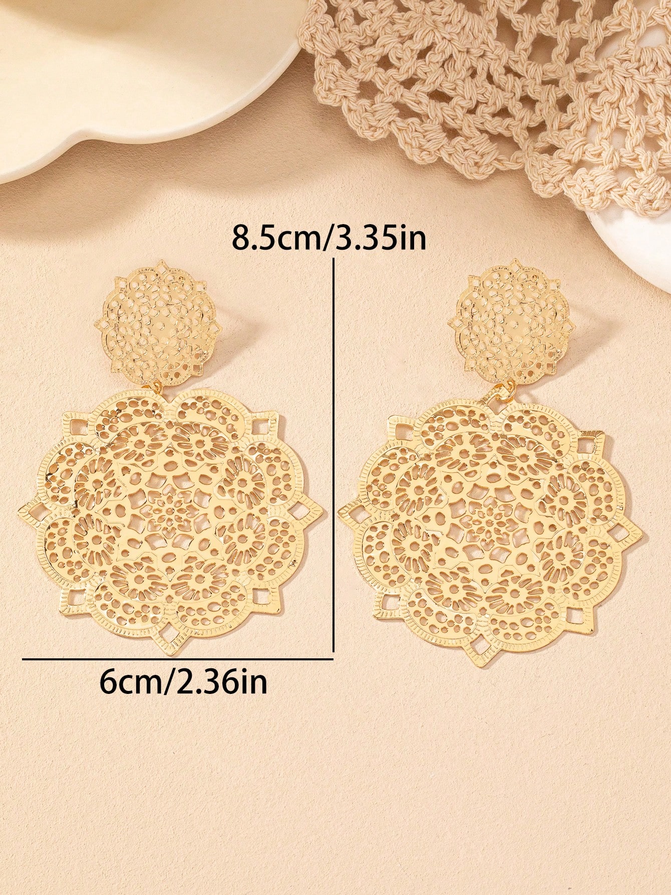 2pcs/Set Exaggerated European  - Body Jewelry Earrings ulasan dan harga