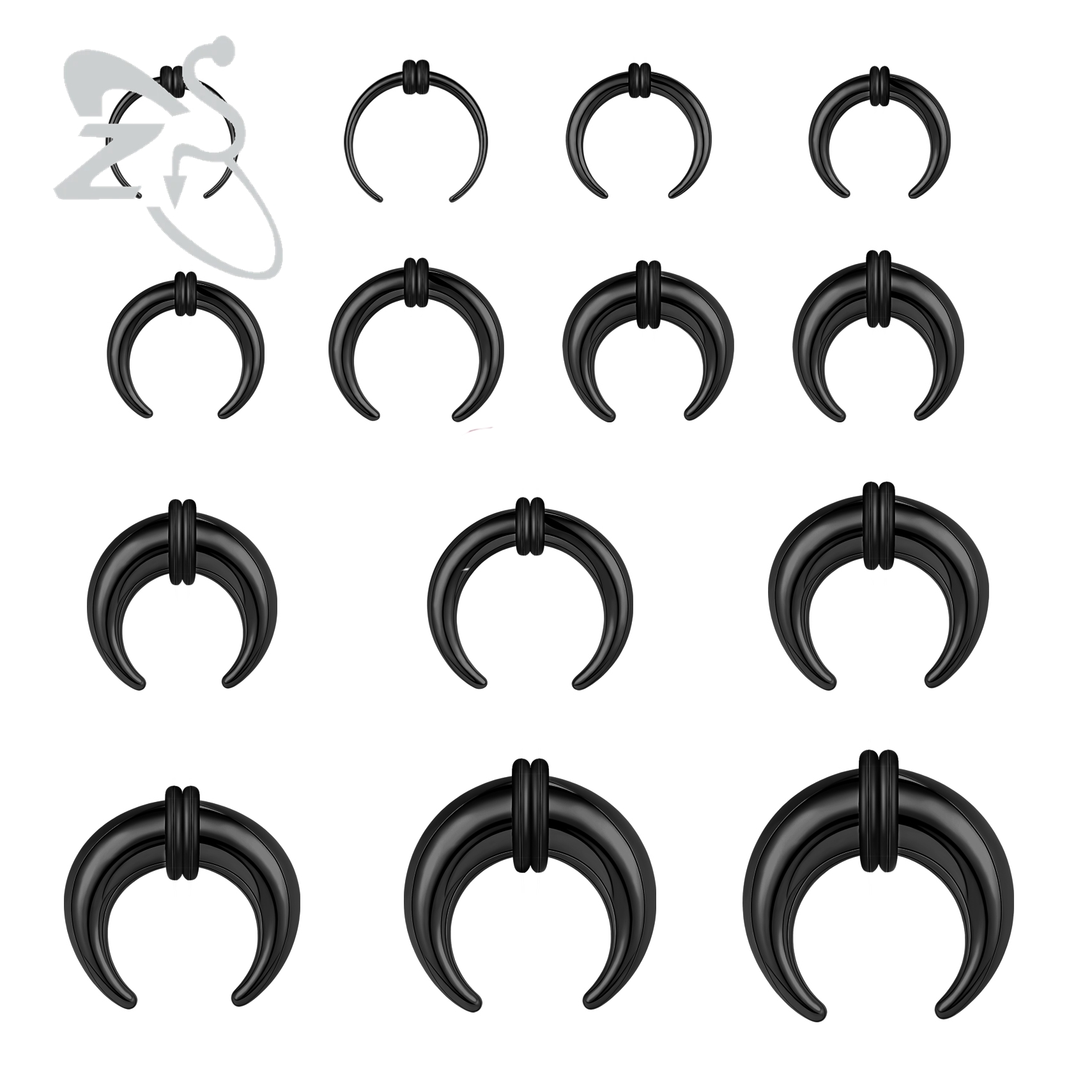 ZS 1PC 2G/4G/6G Buffalo Horn N - Septum Clicker Ring ulasan dan harga