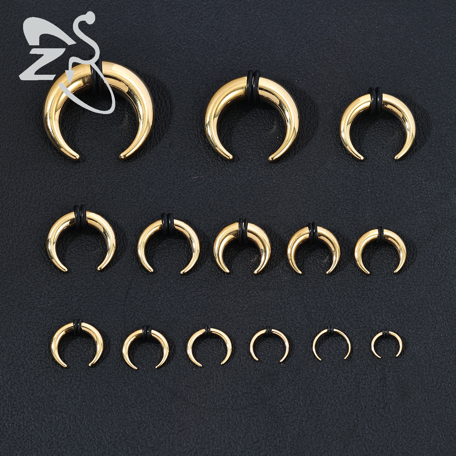 ZS 1PC 2G/4G/6G Buffalo Horn N - Septum Clicker Ring ulasan dan harga