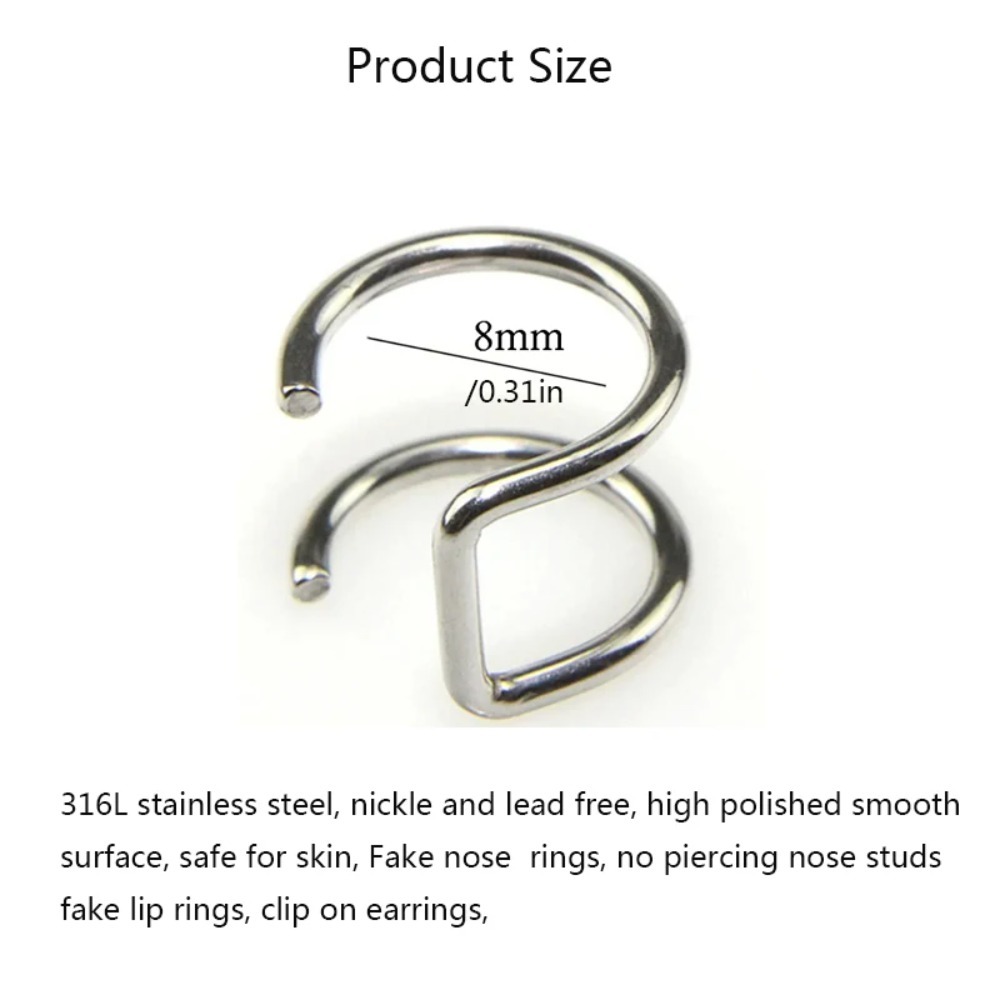 2026 NEW 2Pcs 316L Stainless S - Body Jewelry Earrings ulasan dan harga