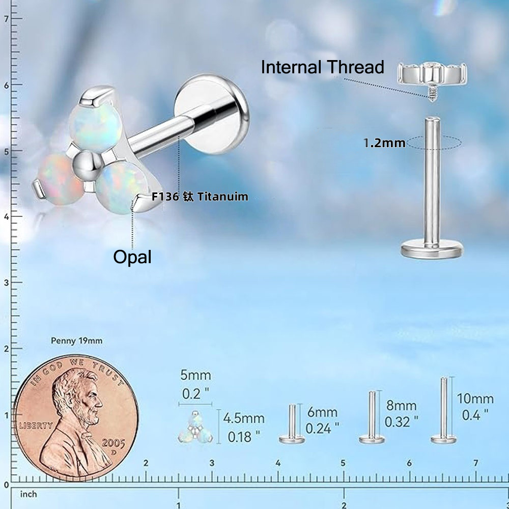 1PCS Titanium Opal Mini Pierci - Body Jewelry Jewelry Box ulasan dan harga