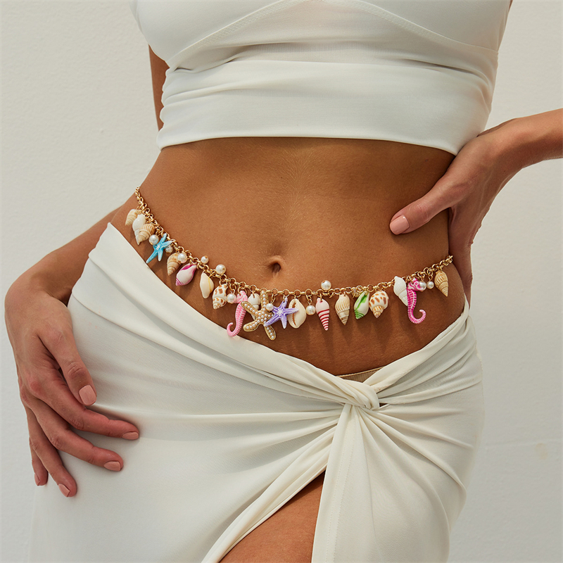 Boho Starfish Shell Pendant Wa - Body Jewelry By The Chain Gang ulasan dan harga