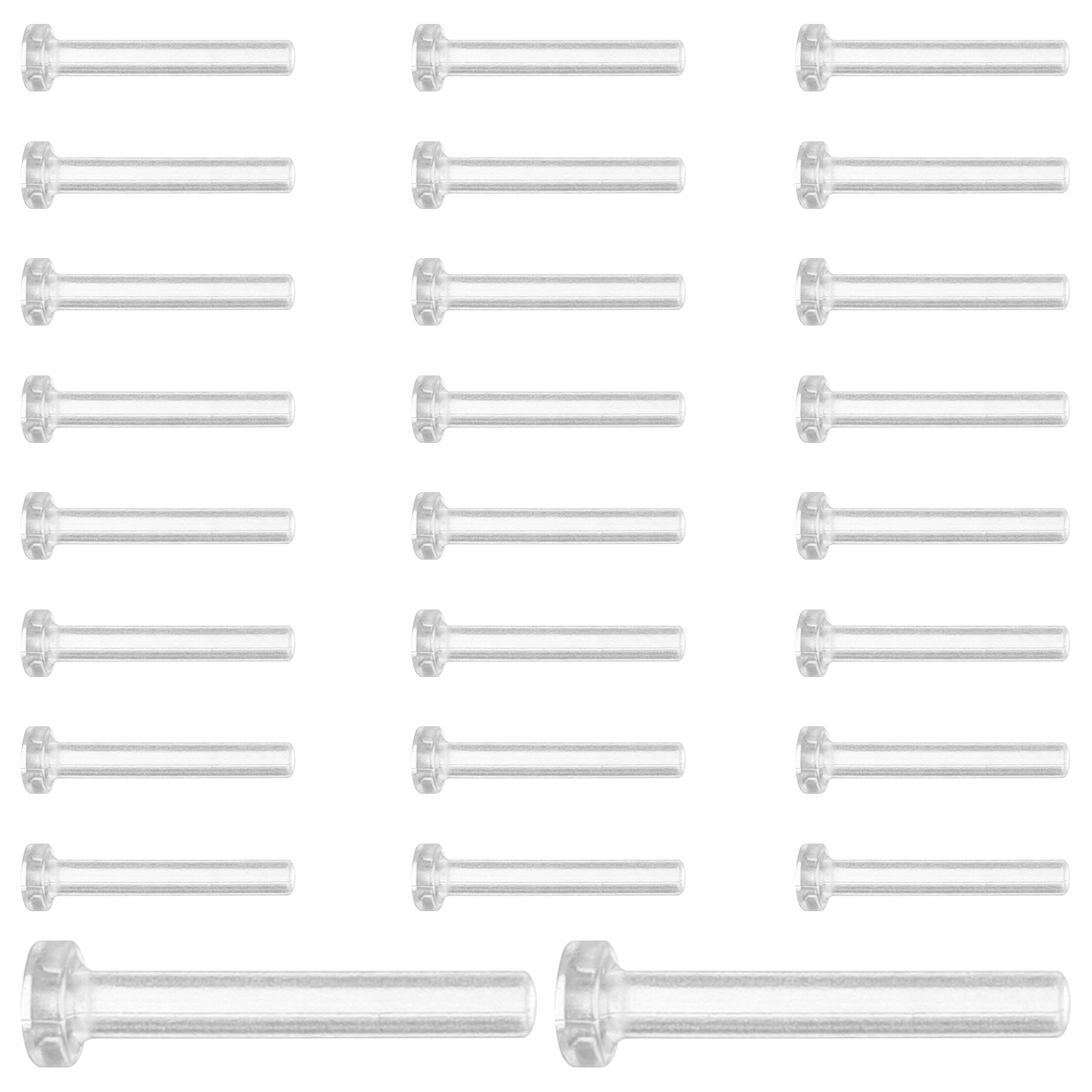 50Pcs Ear Pin Sleeves Clear An - Body Jewelry For Sensitive Skin ulasan dan harga