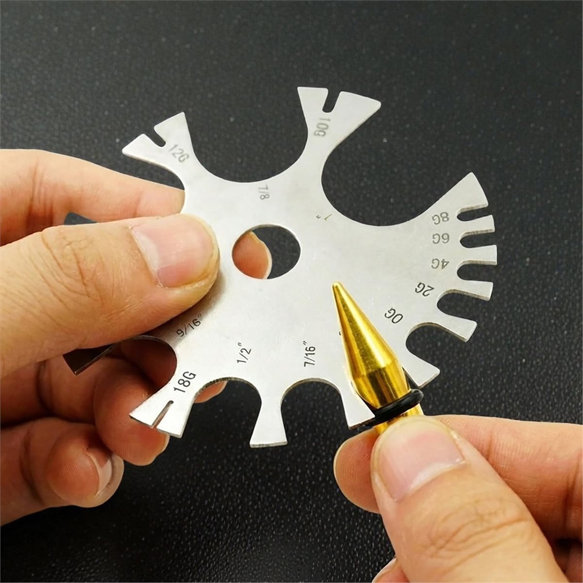 Stainless Steel Piercing Gauge - Body Jewelry Measurements ulasan dan harga