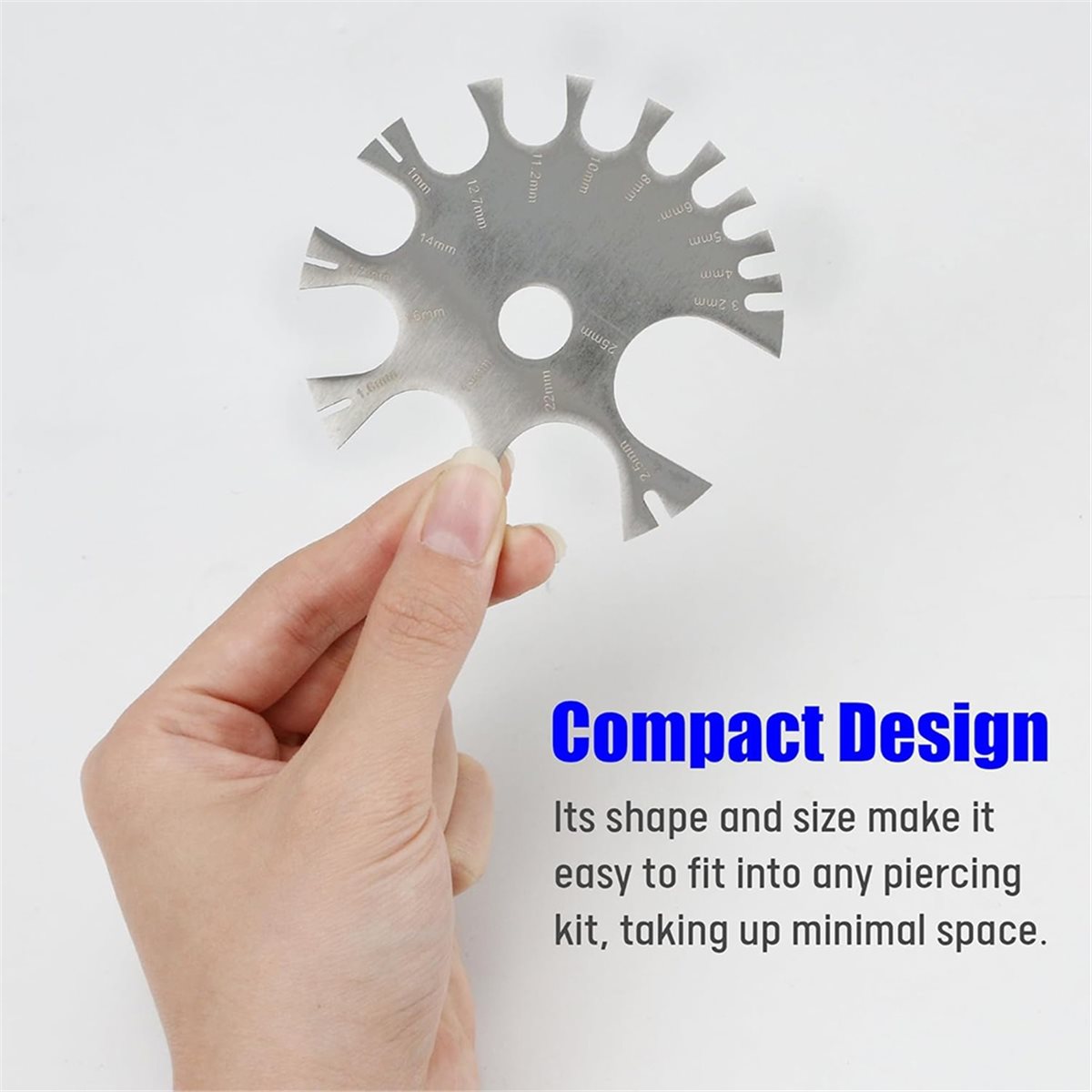 Stainless Steel Piercing Gauge - Body Jewelry Measurements ulasan dan harga